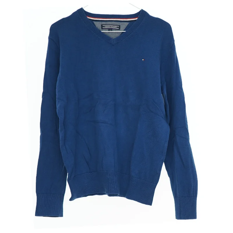 Marineblå v-hals sweatshirt fra Tommy Hilfiger (str. 140)