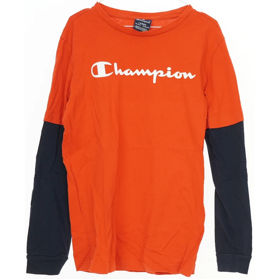Langærmet T-shirt med Champion logo fra Champion (str. L)