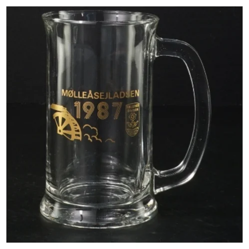 Glasølkrus med indgravering (str. Ø 8 x 14 cm)