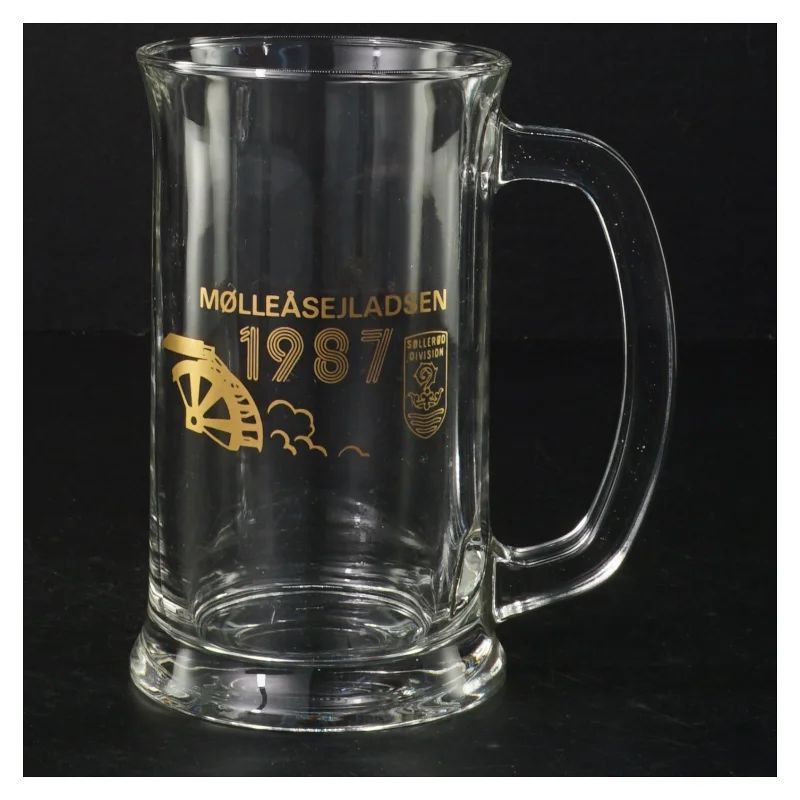 Glasølkrus med indgravering (str. Ø 8 x 14 cm)