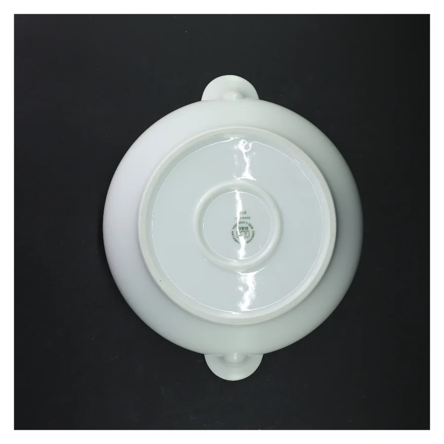 Porcelænsterrin med låg fra B&G (str. Ø 20x16 cm)