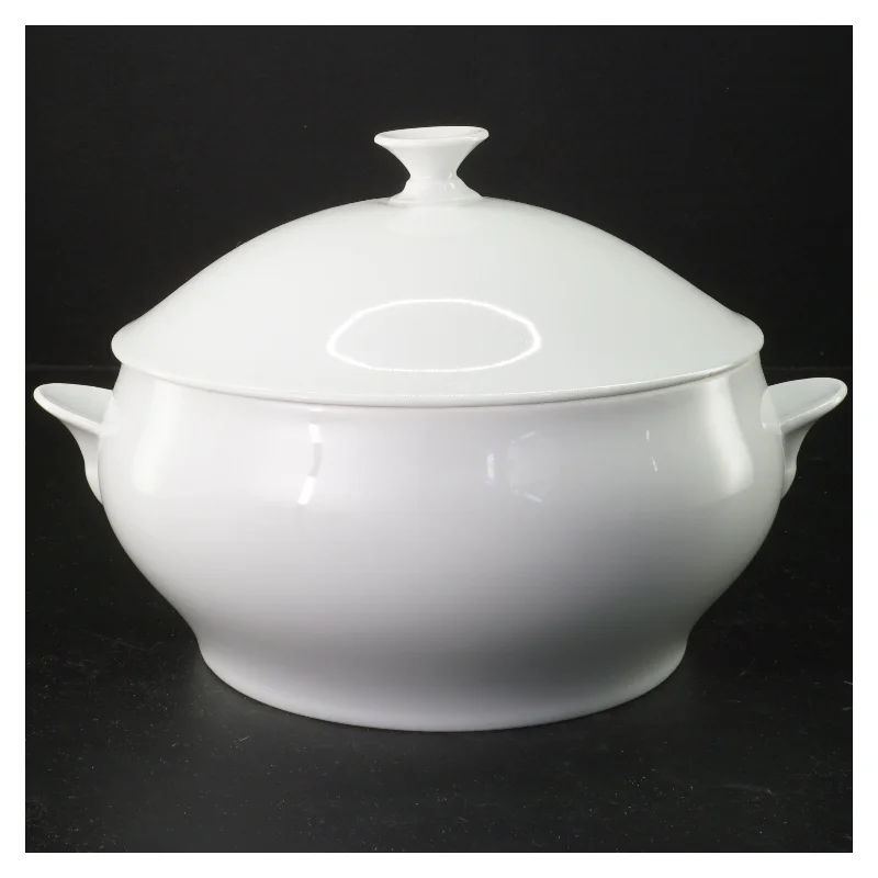 Porcelænsterrin med låg fra B&G (str. Ø 20x16 cm)