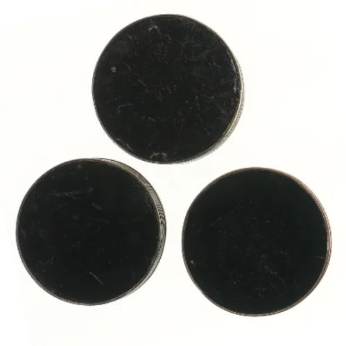 Sæt af 3 sorte flaskebakker (str. 3 stk Ø 13,5 cm)