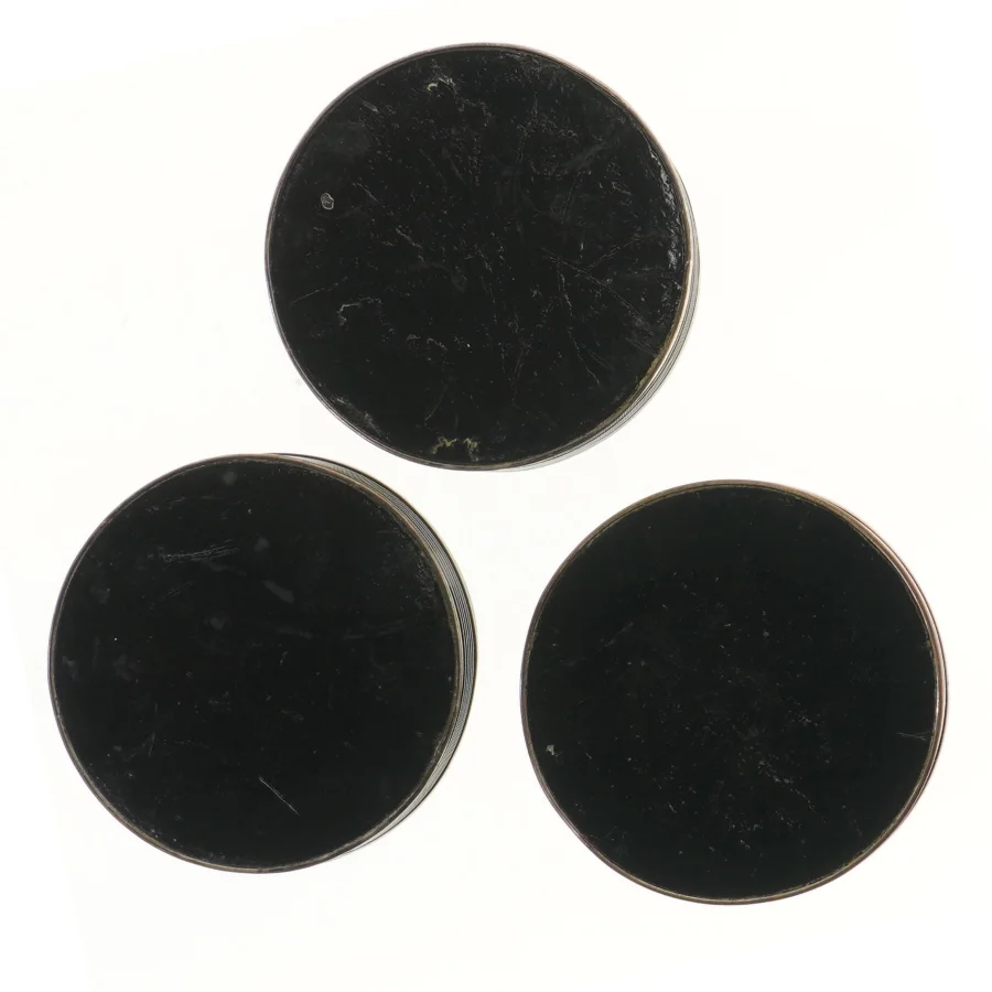 Sæt af 3 sorte flaskebakker (str. 3 stk Ø 13,5 cm)