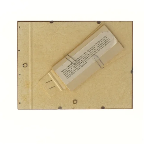 Indrammet litografi med skibsmotiv (str. 20,5x26 cm)