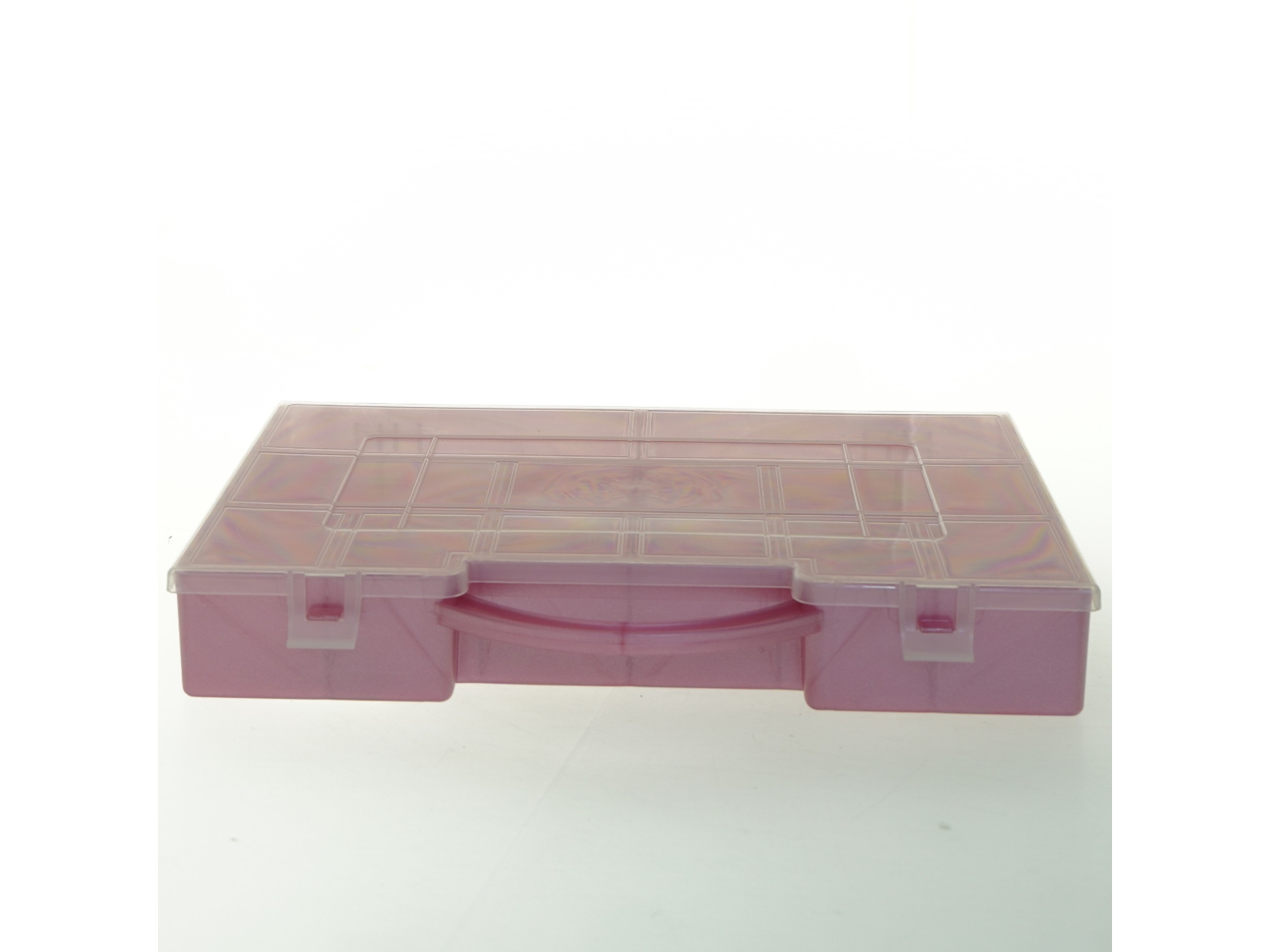 Plastik opbevaringsboks med rum (str. 27,5 x 18 cm)