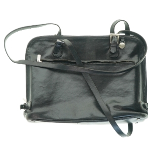 Sort lædertaske fra Adax (str. 40x30 cm)