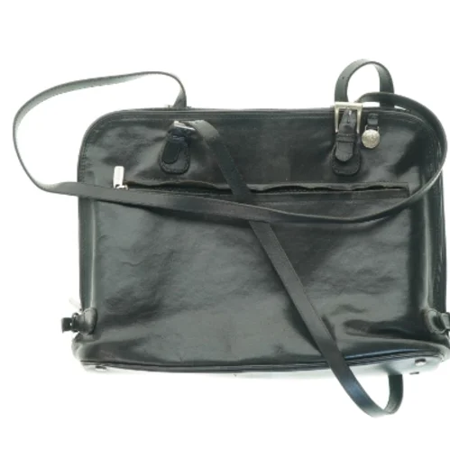 Sort lædertaske fra Adax (str. 40x30 cm)