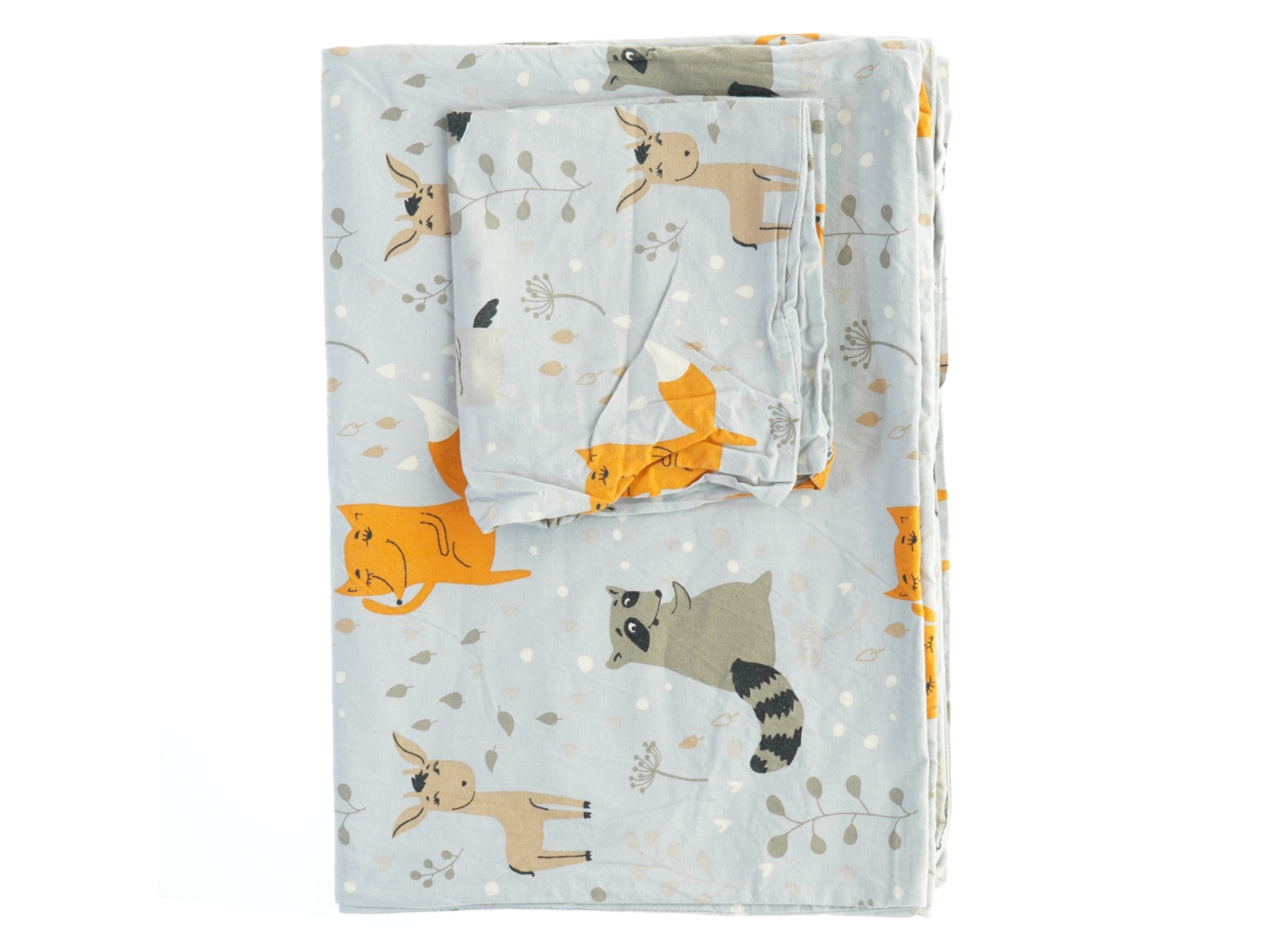 Junior Sengesæt med dyremotiv (str. 130 x. 90 cm. 42 x 40 cm)