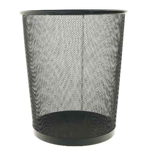Affaldsspand i sort metalnet (str. Ø 29,5 cm længde 35 cm)