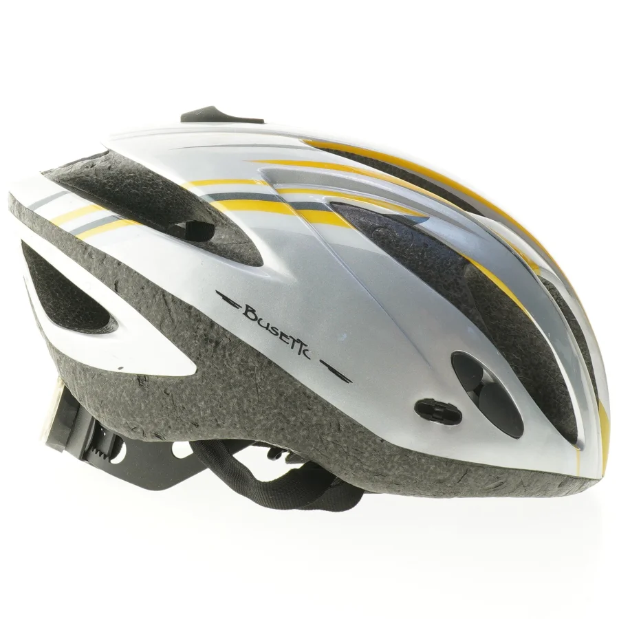 Cykelhjelm med aerodynamisk design fra Busettii (str. Ø 21 cm)