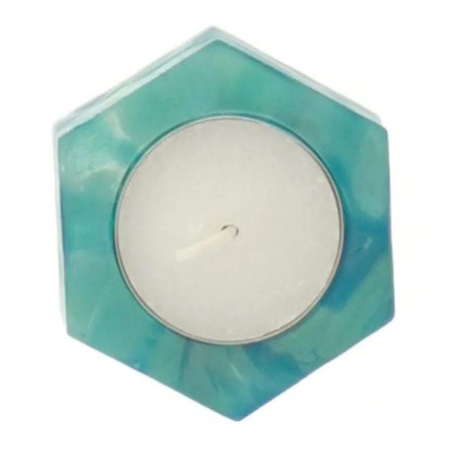 Glas fyrfadslysestage fra Bülow Glas Bornholm (str. 6,5 cm)