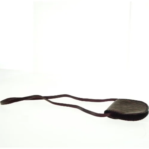 Lille skuldertaske i skind med mønster (str. 16 x 12 cm)