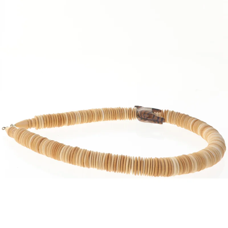 Træhalskæde med zebra vedhæng (str. Længde 52 cm)