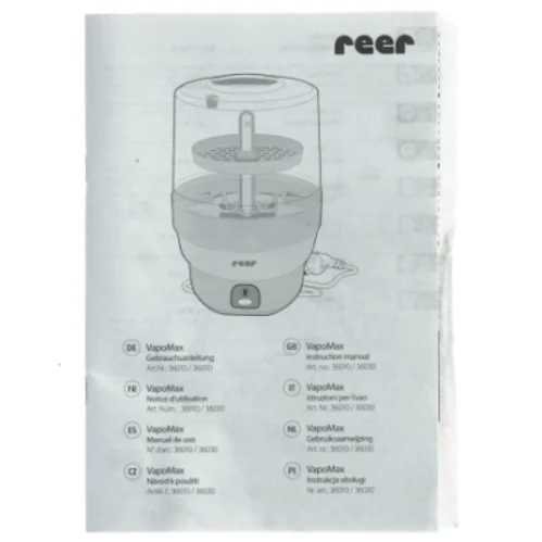 Reer VapoMax Dampsterilisator fra Reer (str. 26 cm)