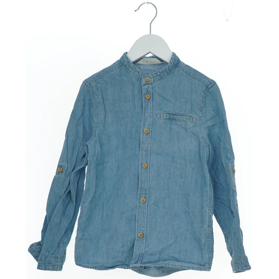Denim skjorte med lange ærmer fra H&M (str. 128)