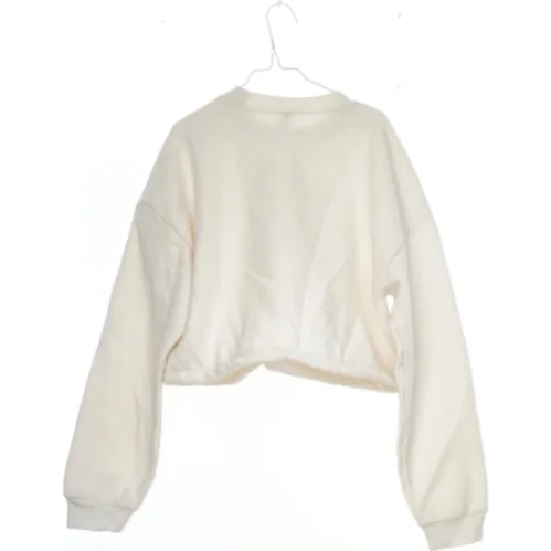 Hvid sweatshirt med tryk fra H&M (str. XS)