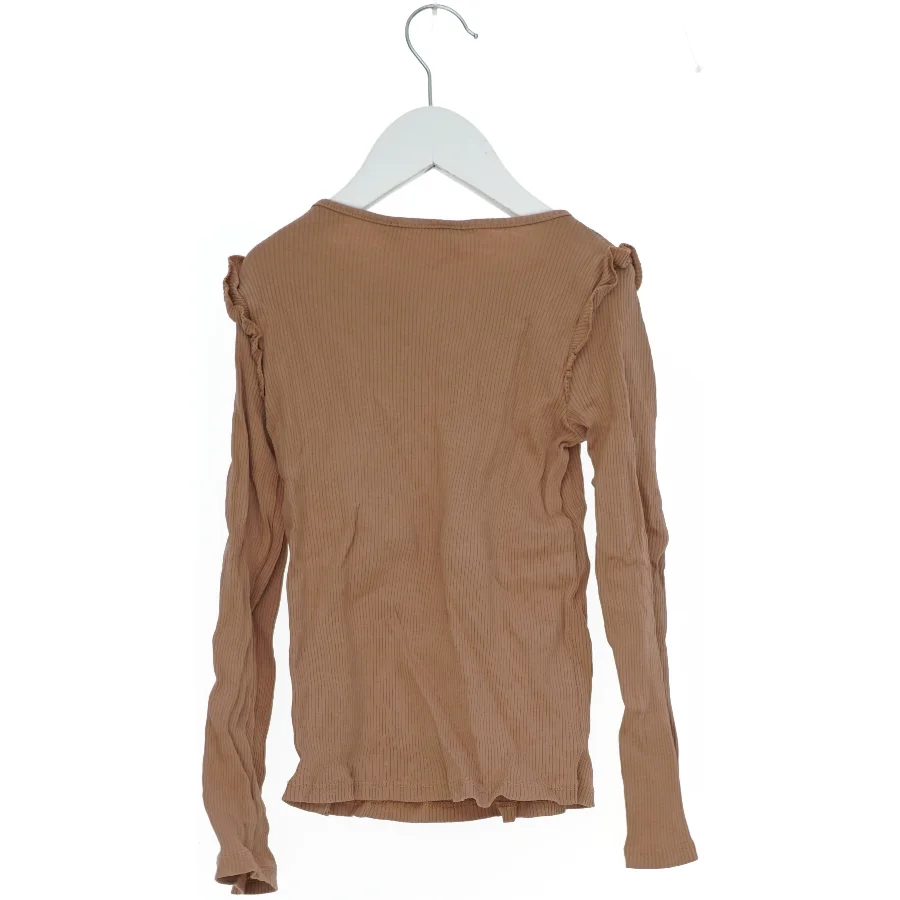 Langærmet ribbet bluse fra H&M (str. 128)