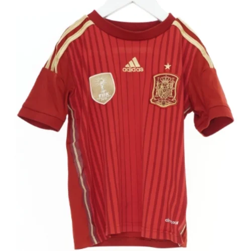 Spansk fodboldtrøje med navn og nummer fra Adidas (str. 128)