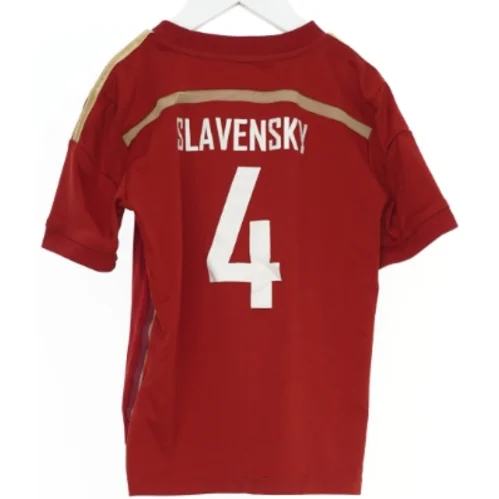 Spansk fodboldtrøje med navn og nummer fra Adidas (str. 128)