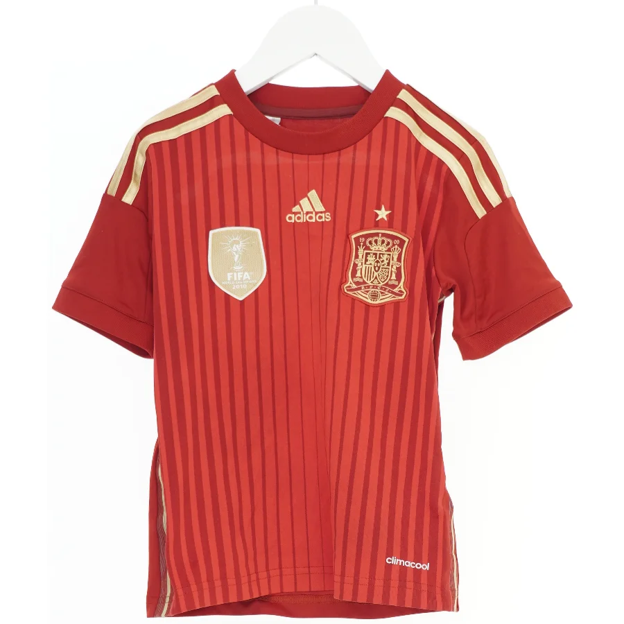 Spanske fodboldtrøje med navn og nummer fra Adidas (str. 128)