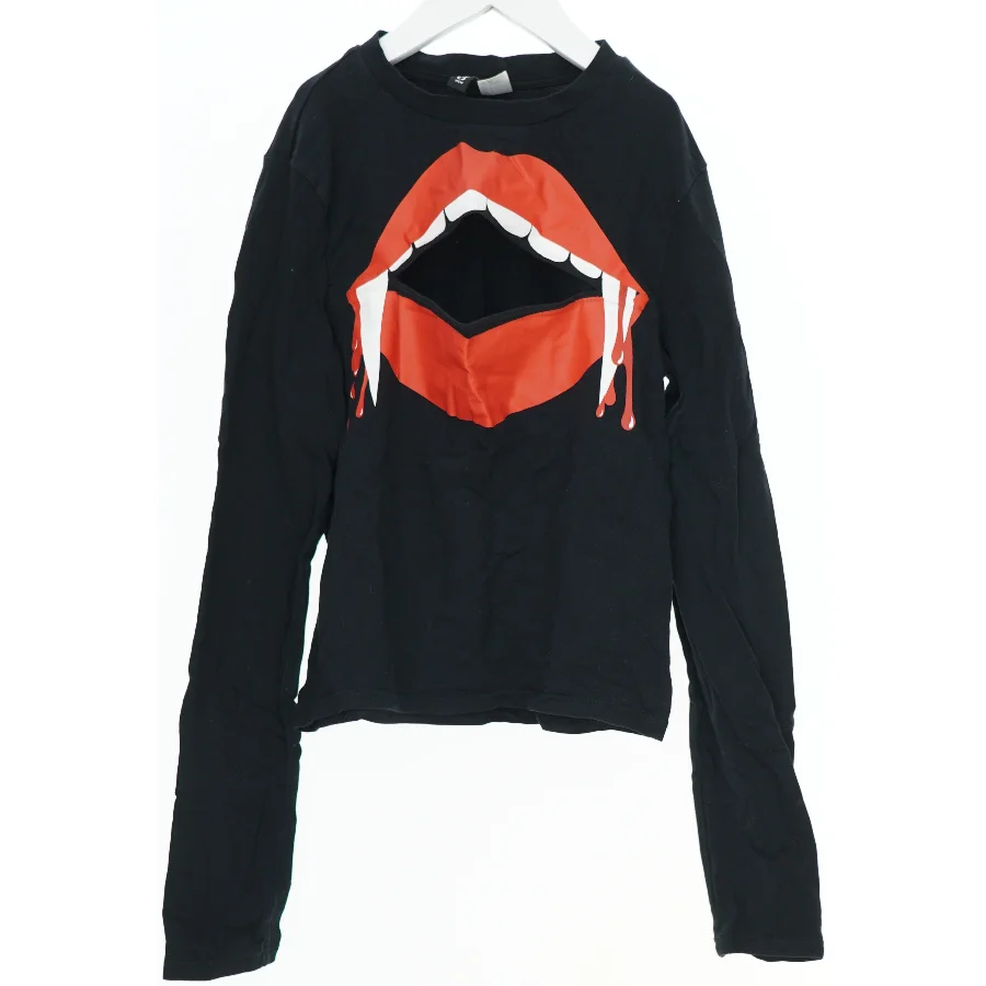 Langærmet t-shirt med tryk fra H&M (str. S)
