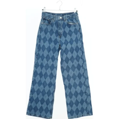 Rutede denim bukser fra H&M (str. 146)