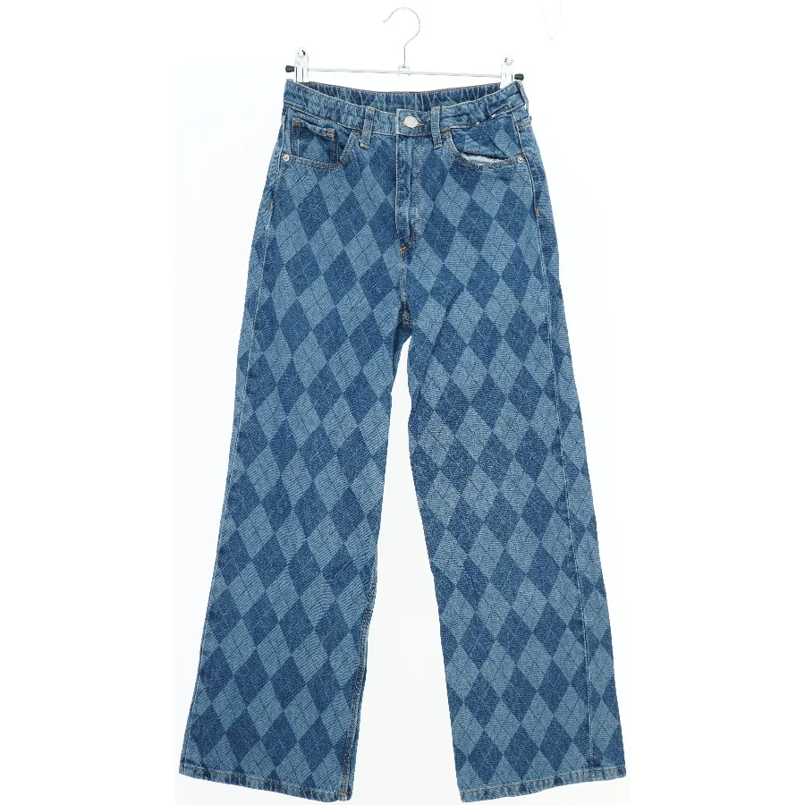 Rutede denim bukser fra H&M (str. 146)