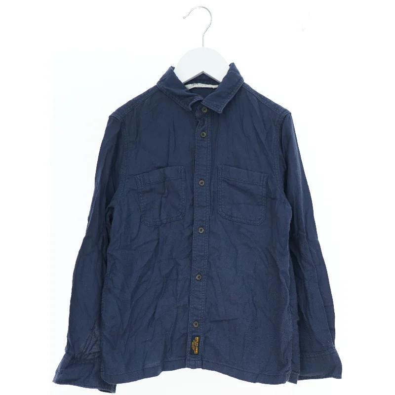 Langærmet skjorte i mørkeblå fra H&M (str. 134)