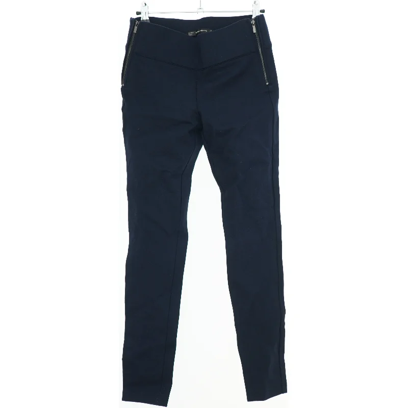 Mørkeblå leggings med lynlåse fra Zara (str. M)