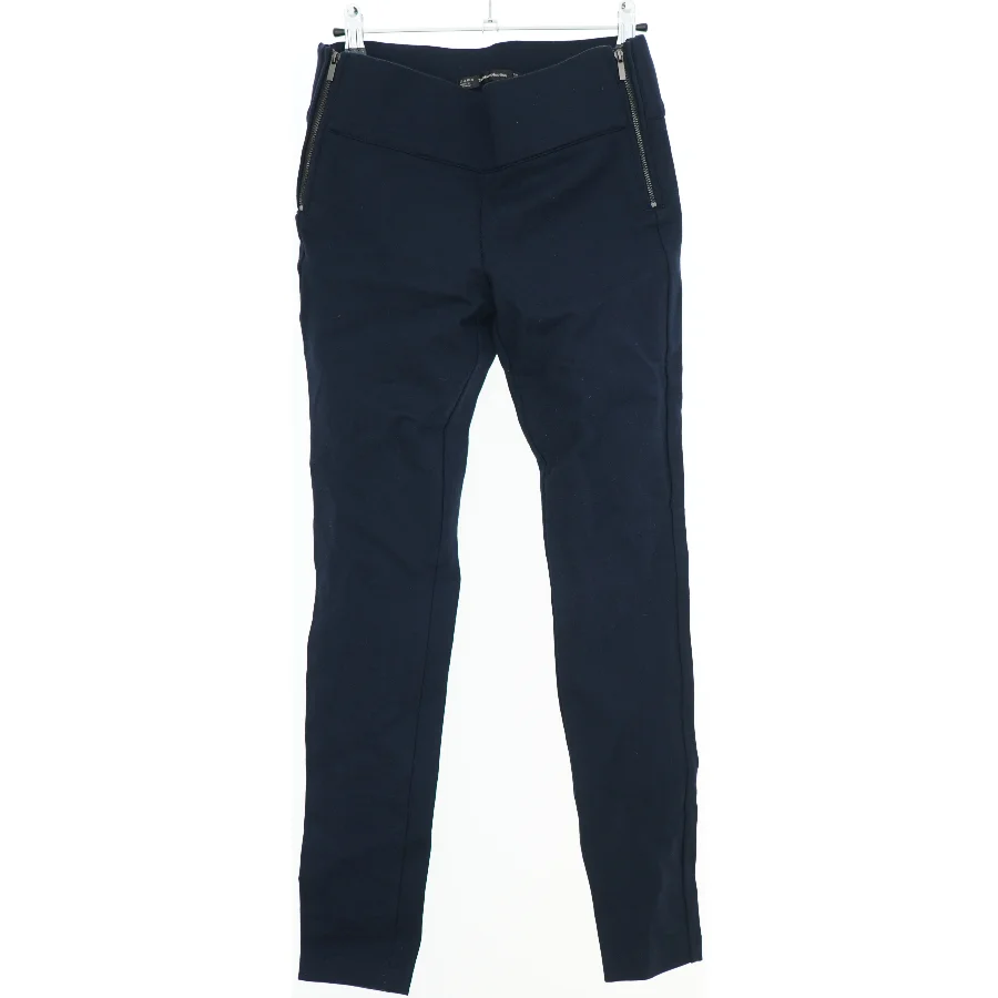Mørkeblå leggings med lynlåse fra Zara (str. M)