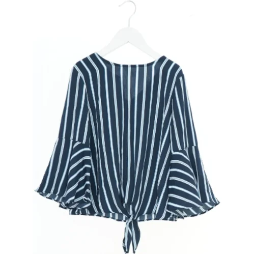 Stribet bluse med knude fra Lindex (str. 146)