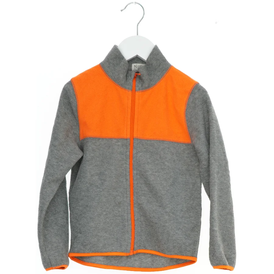 Grå og orange fleecejakke fra H&M (str. 116)