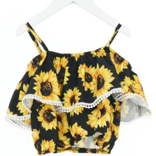 Bluse med Solsikke Print fra SHEIN  (str. 140)