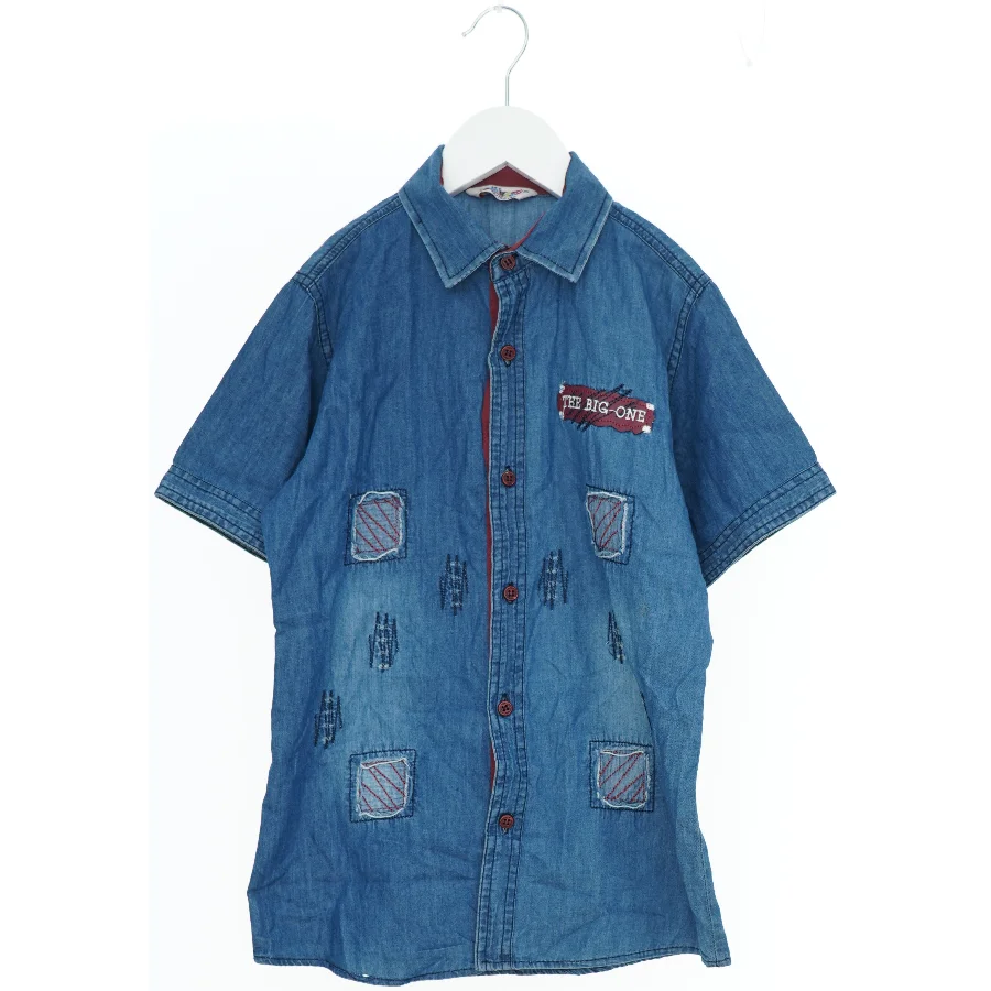 Denim skjorte med korte ærmer fra Tombis (str. 152)