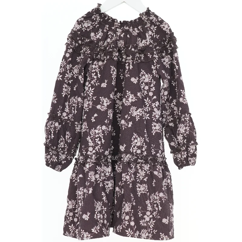 Blomstret kjole med lange ærmer fra VRS (str. 116)