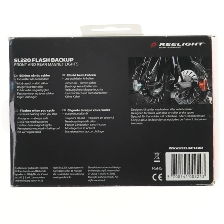 Reelight SL220 magnetiske cykellys fra Reelight