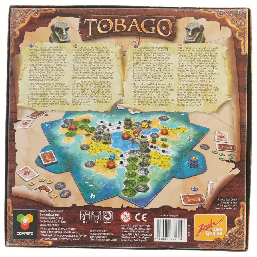 Tobago brætspil (str. 30x30 cm) Aldrig brugt