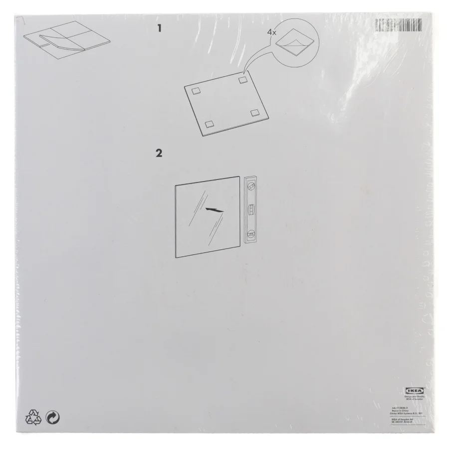 Fire firkantede spejle fra IKEA (str. 4 stk 30x30 cm)