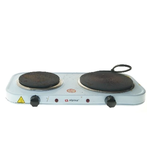 Elektrisk dobbelt kogeplade fra Alpina (str. 48x24,5 cm)