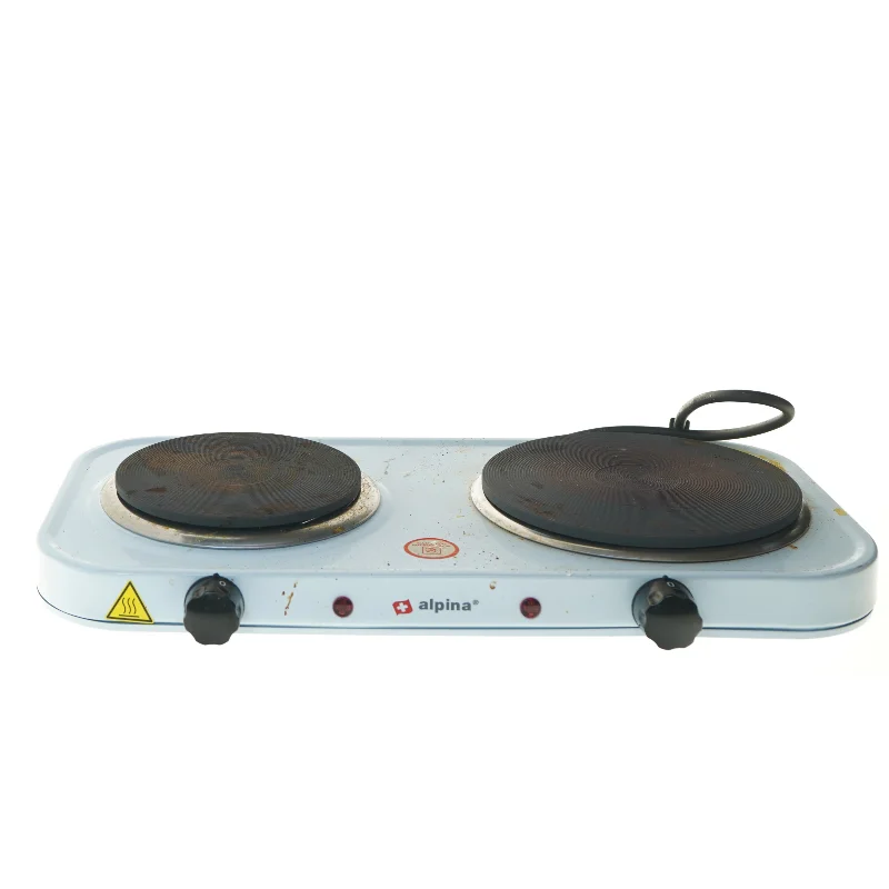Elektrisk dobbelt kogeplade fra Alpina (str. 48x24,5 cm)