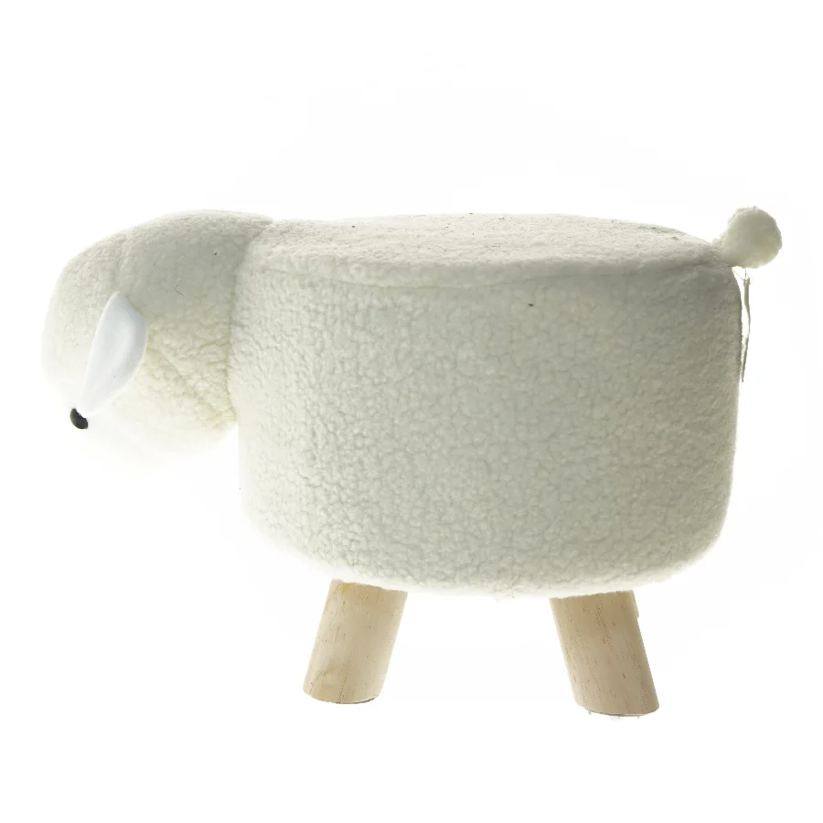 Børne skammel formet som får fra Da Core (str. Ø 29 cm længde 27 cm)