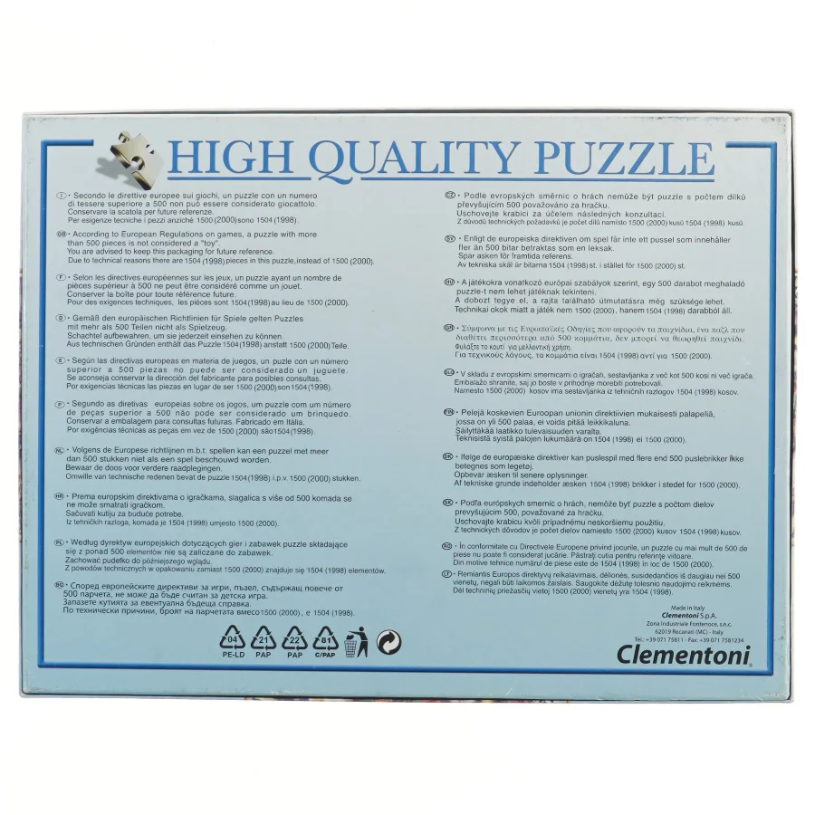 Puslespil med 2000 brikker fra Clementoni (str. 2000 brikker 97,5x66,8 cm)