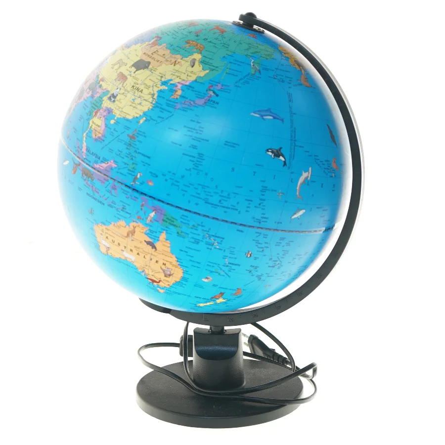 Oplyst verdenskort globus (str. 40 cm)
