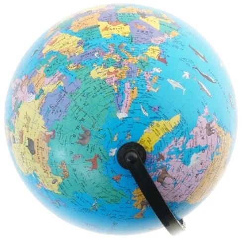 Oplyst verdenskort globus (str. 40 cm)