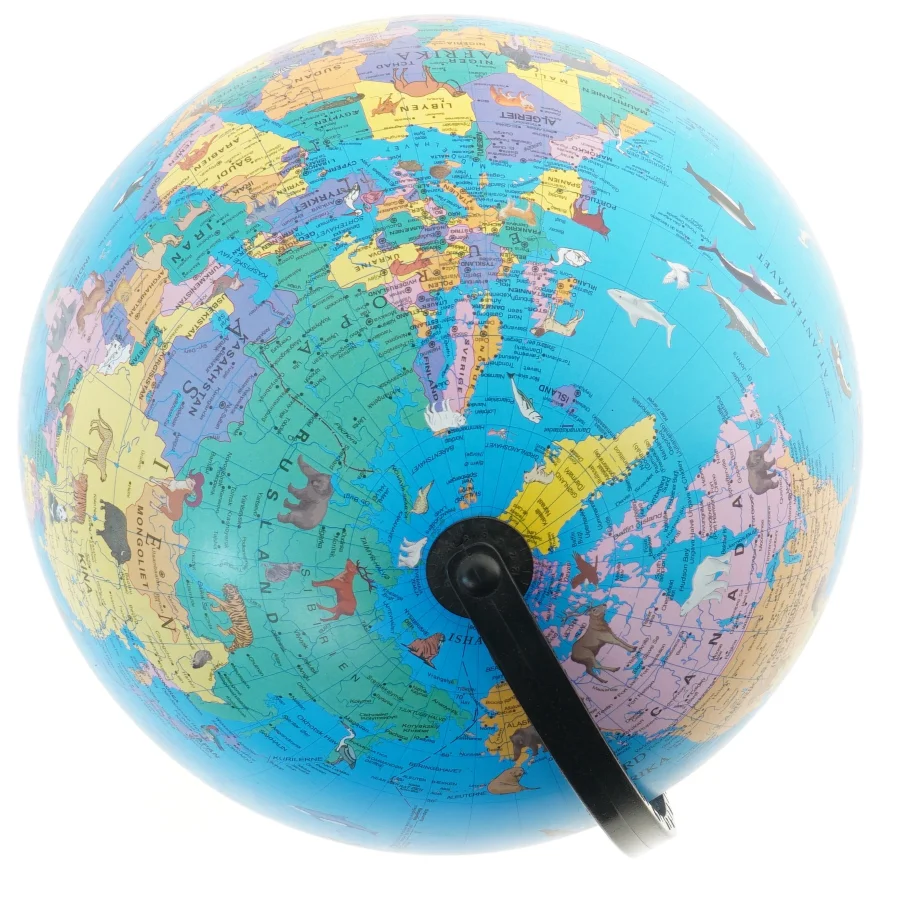 Oplyst verdenskort globus (str. 40 cm)