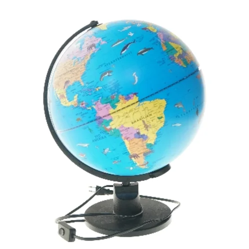 Oplyst verdenskort globus (str. 40 cm)