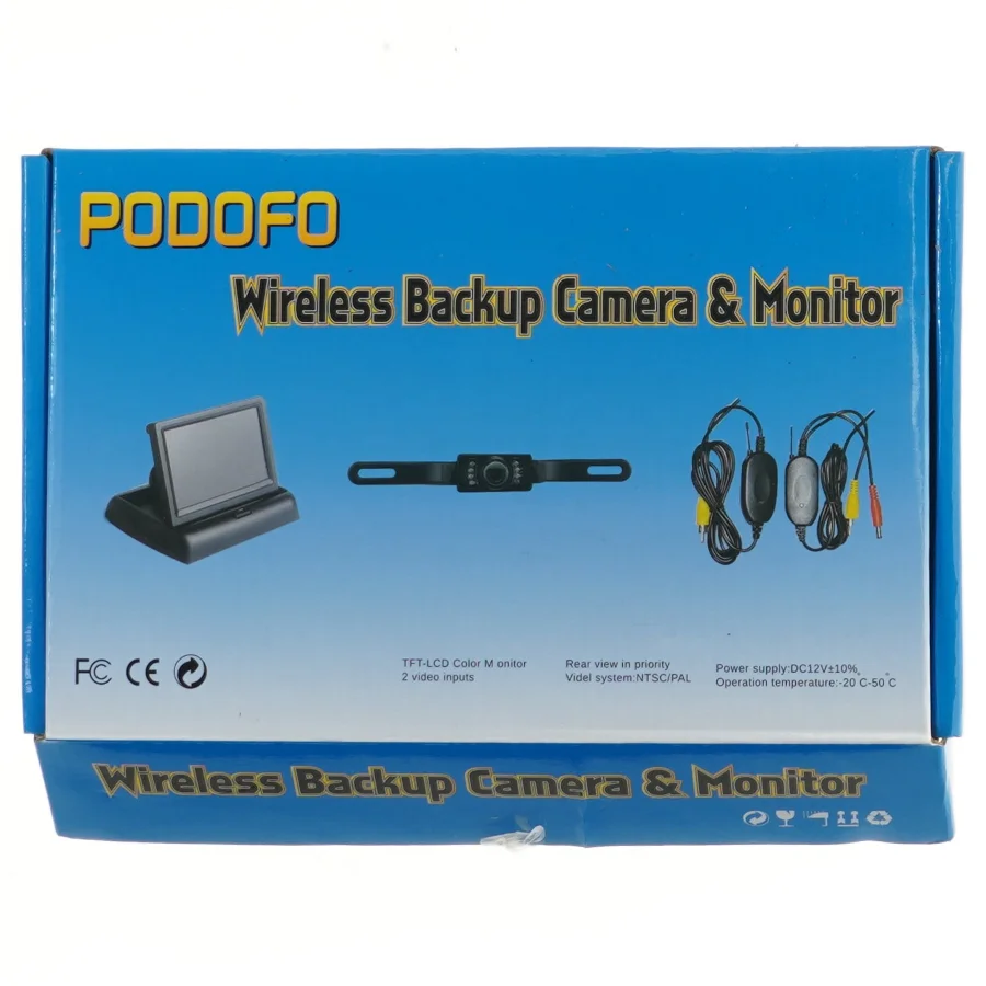 Trådløst bakkamera og skærm