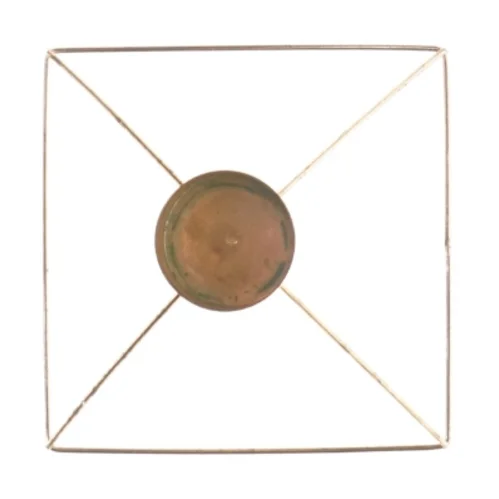 Kobber lysestage (str. 13x10 cm)