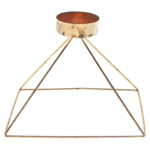 Kobber lysestage (str. 13x10 cm)